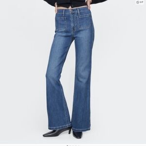 GAP 70s Flare High Rise Jeans WHITE